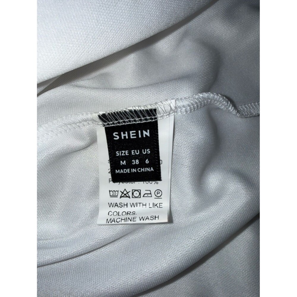 SHEIN White Pom Pom Flutter Sleeve Mini Dress - Picture 10 of 10
